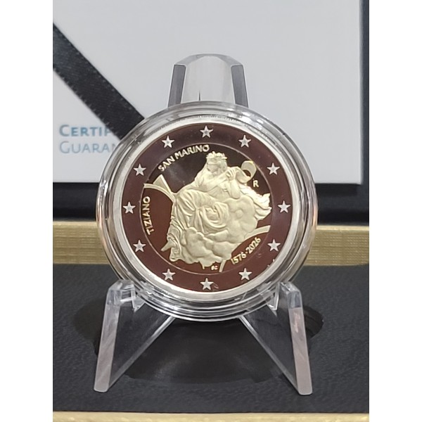 2 euro commémorative BE, Saint Marin 2026, Titien (Tiziano) pièce de monnaie €