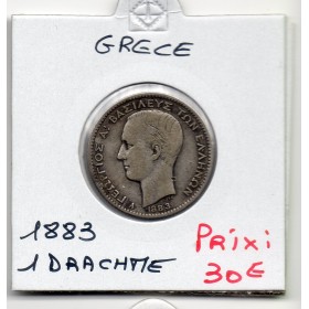 Grece 1 Drachme 1883 TTB-, KM.38 George 1er