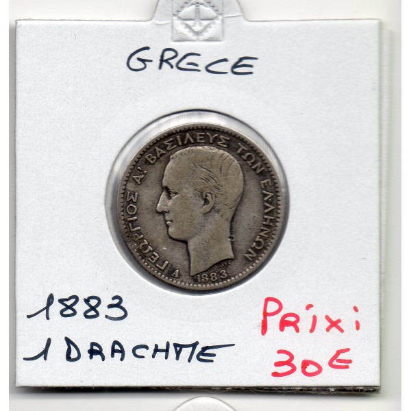 Grece 1 Drachme 1883 TTB-, KM.38 George 1er