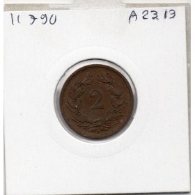 Suisse 2 rappen 1938 Sup-, KM.4.2a Blason