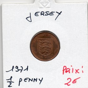 Jersey 1/2 Penny 1971 Sup, KM.29 Elizabeth II 2eme effigie