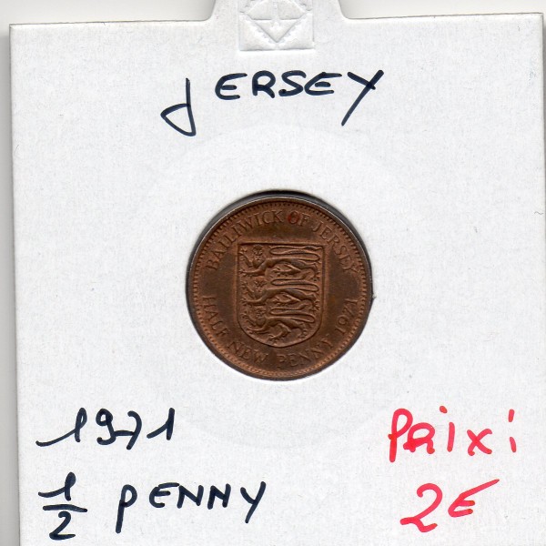 Jersey 1/2 Penny 1971 Sup, KM.29 Elizabeth II 2eme effigie