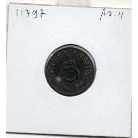 Allemagne 5 reichspfennig 1943 A, Sup KM.100 Svastika
