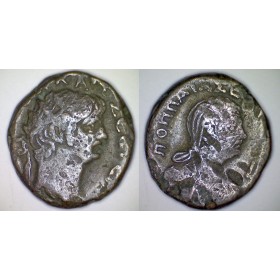 Tetradrachme de Néron pour l'Egypte (an 10 63-6) Poppée Alexandrie