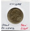 Chypre 20 cents 2001 Spl, KM 62.2 Zénon de Citium