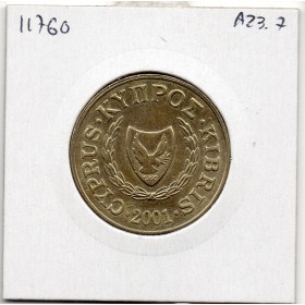 Chypre 20 cents 2001 Spl, KM 62.2 Zénon de Citium