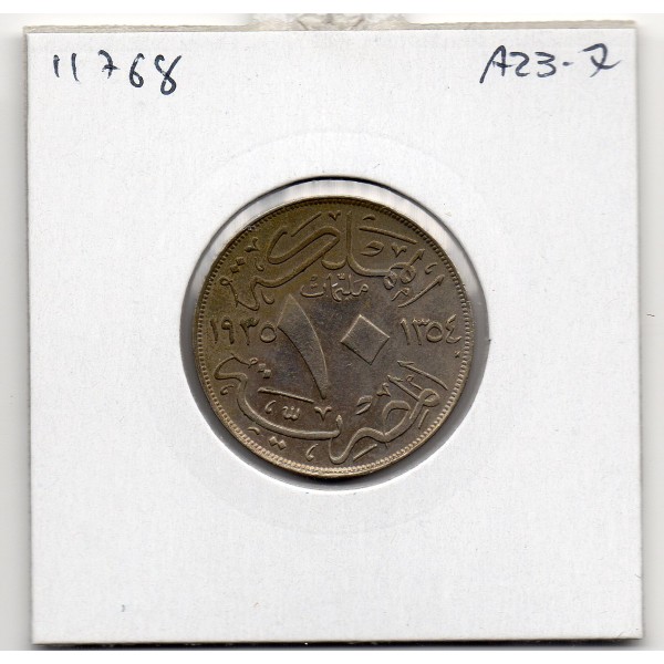 Egypte 10 millièmes 1354 AH - 1935 Sup, KM.347 Fuad 1er
