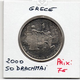 Grece 500 Drachmai 2000 Sup, KM.176 JO remise de la flamme