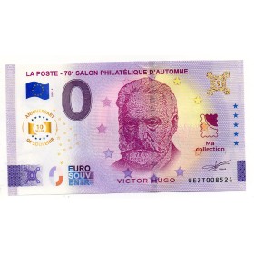 Billet souvenir Victor Hugo Or - 10ème anniversaire 0 euro touristique 2025