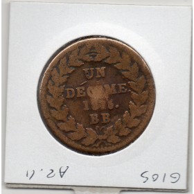 1 décime siège Strasbourg 1815 BB Louis XVIII TB-