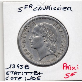 5 francs Lavrillier 1945 B Beaumont TTB+