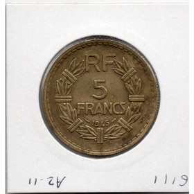 5 francs Lavrillier 1945 TTB, France pièce de monnaie