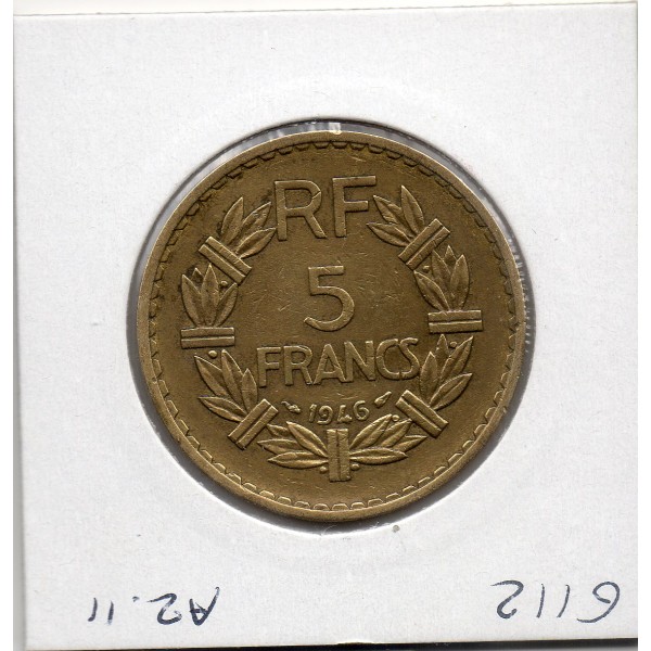 5 francs Lavrillier 1946 TTB