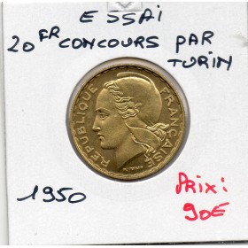 Essai 20 francs concours par Turin 1950 Spl