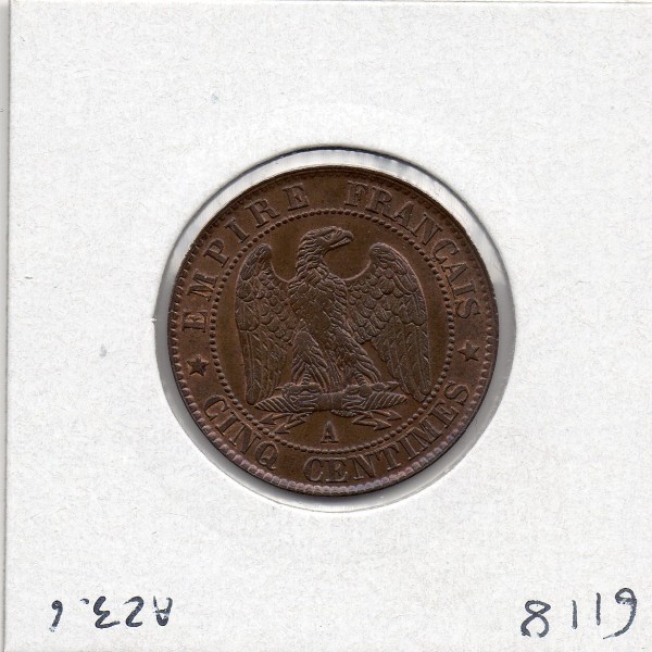 5 centimes Napoléon III tête nue 1856 A Paris Sup+