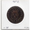 Sol 1791 R Orleans 2eme semestre cuivre Louis XVI TB