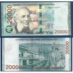 Arménie P.65a, TTB+ Billet de 20000 Dram 2018 Ivan Konstantinovich Aivazovskiy
