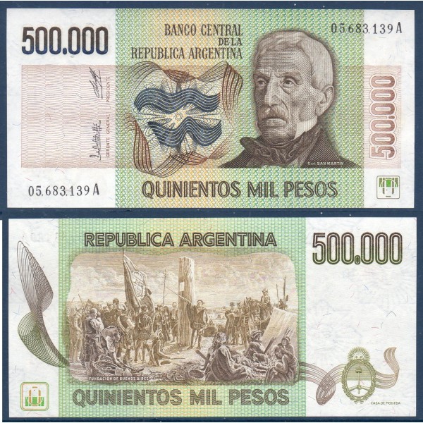 Argentine Pick N°309, Neuf Billet de 500000 Pesos 1980-1983 Fondation