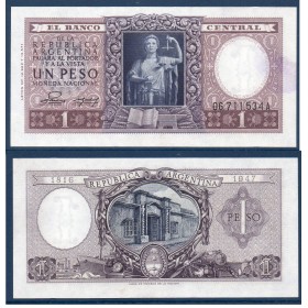 Argentine P.260b, Spl Billet de 1 peso 1952 Justicia
