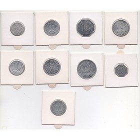 Lot de 9 pièces de monnaie CCI et nécessité 1916-1921