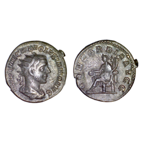 Antoninien de Volusien (251-253), RIC.168 CONCORDIA AVGG Rome