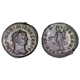 AE1 Maximien Hercule (295), Ric.170b GENIO POPVLI ROMANI Treves