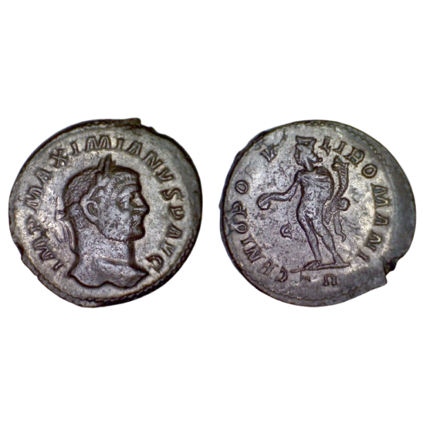 AE1 Maximien Hercule (295), Ric.170b GENIO POPVLI ROMANI Treves