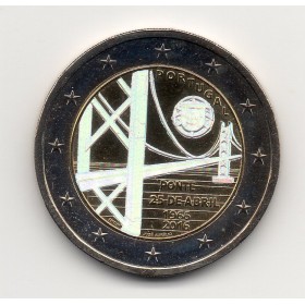 2 euros commémorative irisée - titrage privé, Portugal 2016 pont du 25 avril