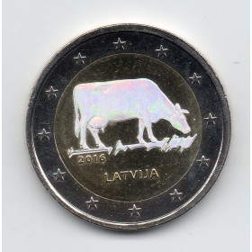 2 euros commémorative irisée - tirage privé, Lettonie 2016 agriculture lettone