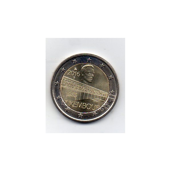 2 euros commémorative Luxembourg 2016 Pont de la grande duchesse Charlotte piece de monnaie €