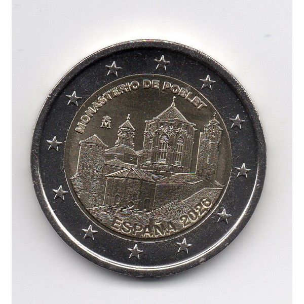 2 euro commémorative, Espagne 2026, Monastère de Poblet pièce de monnaie €