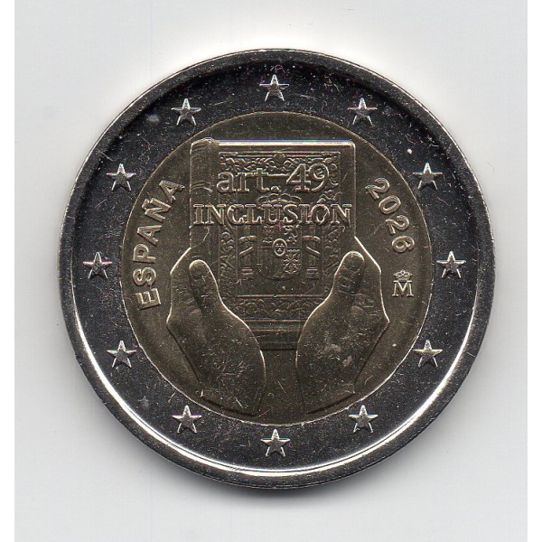 2 euro commémorative, Espagne 2026, Handicap et Inclusion pièce de monnaie €