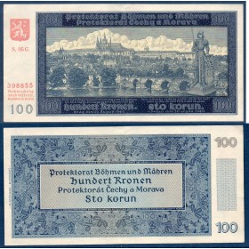 Bohème et Moravie P.7a, Sup+ Billetde 100 Korun 1940