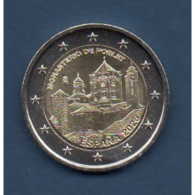2 euro commémorative, Espagne 2026, Monastère de Poblet pièce de monnaie €