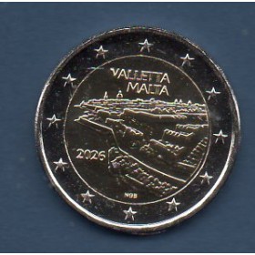 2 euro commémorative Malte 2026 La Valette pièce de monnaie €