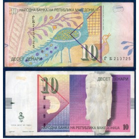 Macedoine P.14b, TTB Billet de 10 Denari 1997 paon