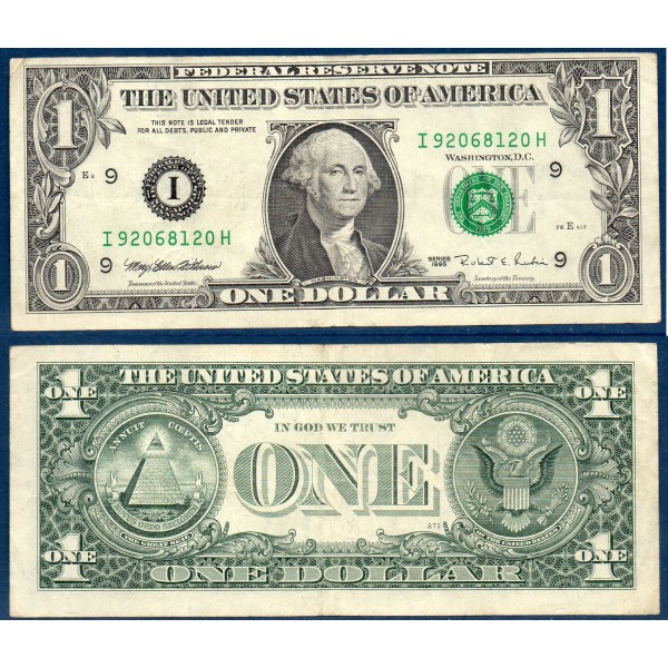 Etats Unis P.496a Minéapolis FW, TTB Billet de 1 Dollar 1995 série I