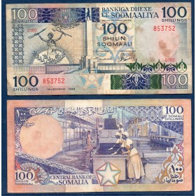 Somalie P.35d, TB Billet de 100 Shilings 1989