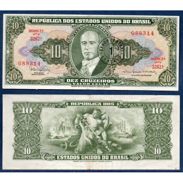 Bresil P.183b, TTB Billet de 1 Centavo 1967 Getulio Vargas