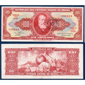 Bresil P.185b, Sup Billet de 10 Centavos 1967 Pedro II