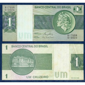 Bresil P.191Ac, TTB Billet de 1 Cruzeiro 1980 république