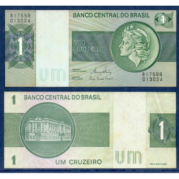 Bresil P.191Ac, TTB Billet de 1 Cruzeiro 1980 république