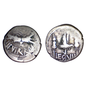 Denier de la légion VII de Marc Antoine (-32 à -31) Sear.1479 atelier Patras incertain