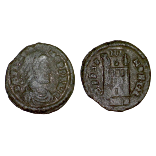 AE4 Flavius Victor (387-388), RIC.87c SPES ROMANORVM Trèves