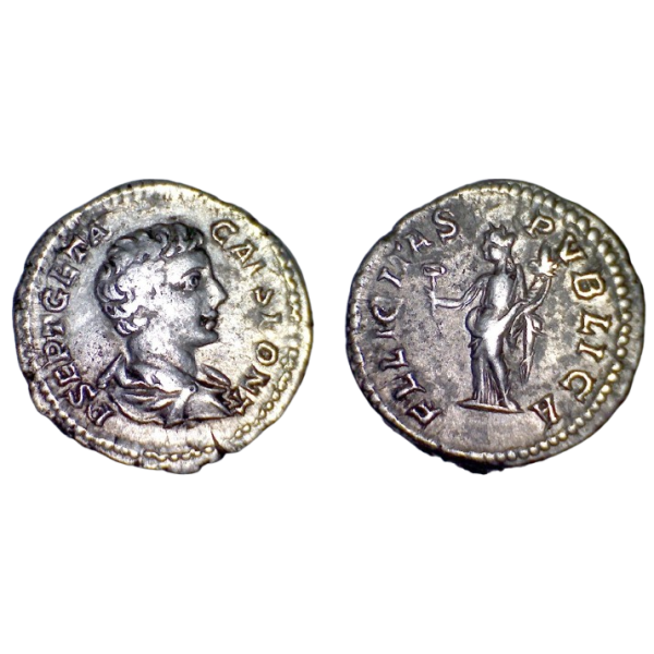 Denier de Geta (203) RIC.9a FELICITAS PVBLICA Rome