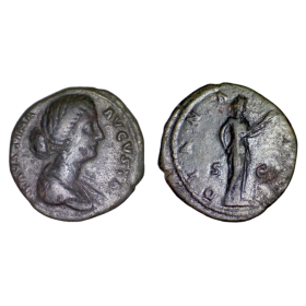 As de Faustine II la jeune (157-161) RIC.1632 DIANA LVCIFERA Rome