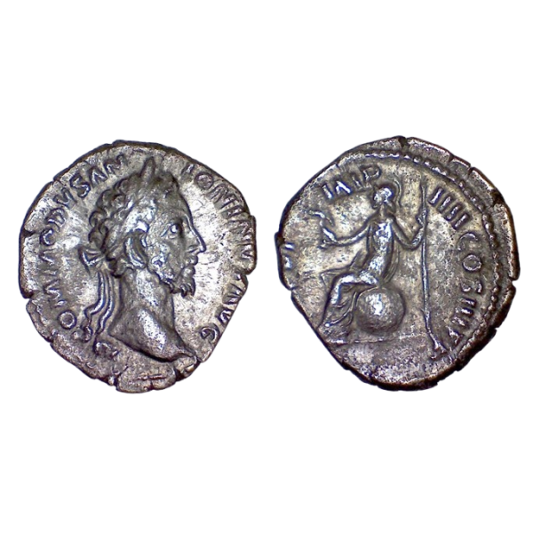 Denier de Commode (180-181), RIC.12 ROMA assise atelier Rome