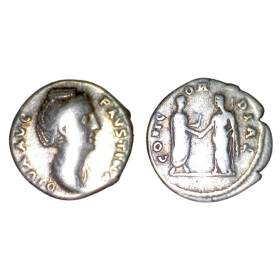 Denier de Faustine mère (141) RIC.381 CONCORDIAE atelier Rome