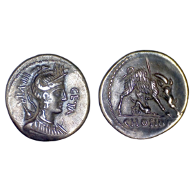 Denier république Famille Hosidia (-68), Sear 346 Gaius Hosidius Geta