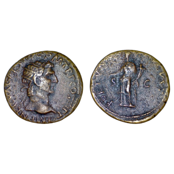 Dupondius de Nerva (97) RIC.84 FORTVNA AVGVST atelier Rome